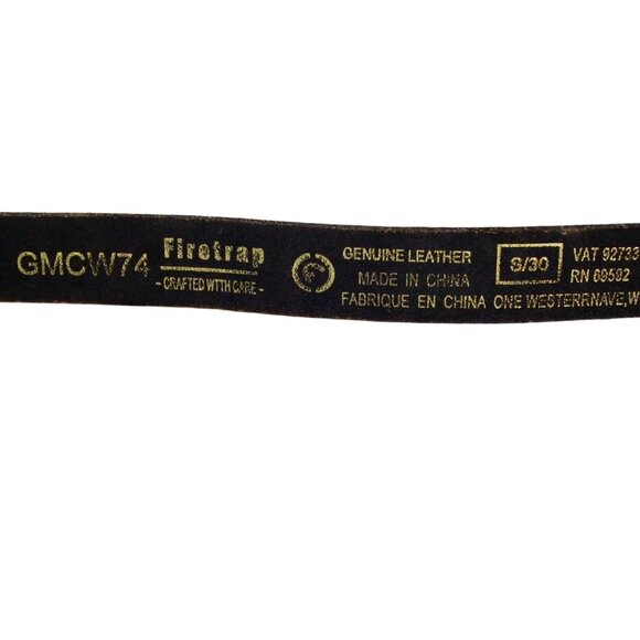 FIRETRAP Studded Leather O-Ring Belt with Tassel Women's S/30 - Picture 5 of 5